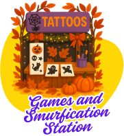 Smurf Temporary Tattoo & Game Station